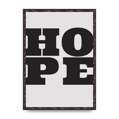 Hope Black Printed Poster - A2 framed