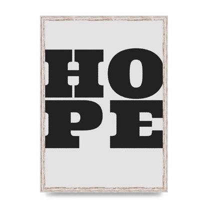 Hope Black Printed Poster - A2 framed