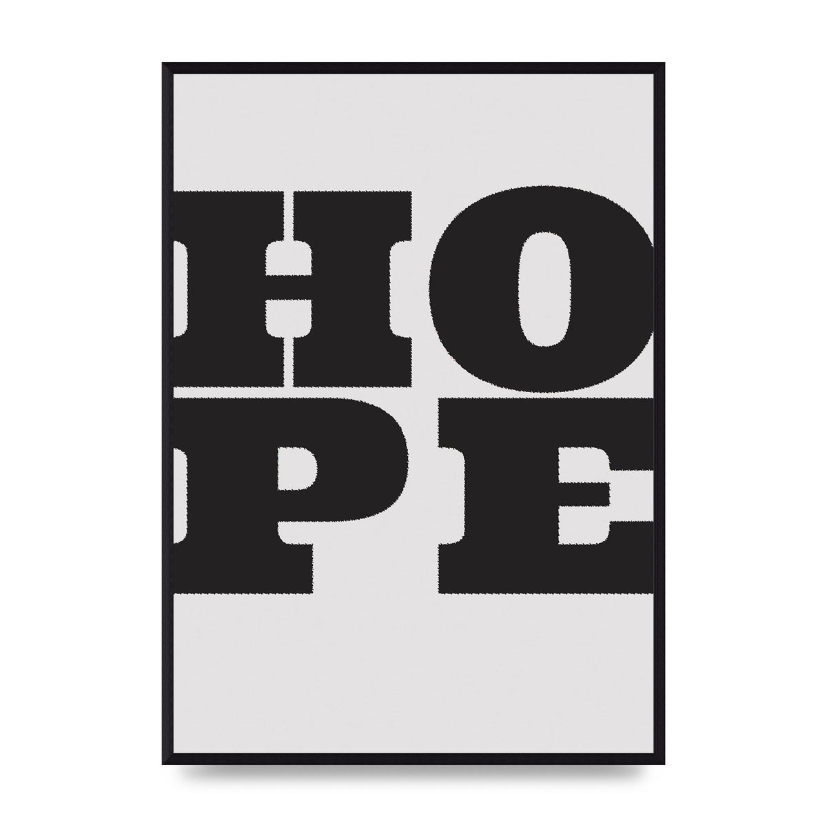 Hope Black Printed Poster - A2 framed