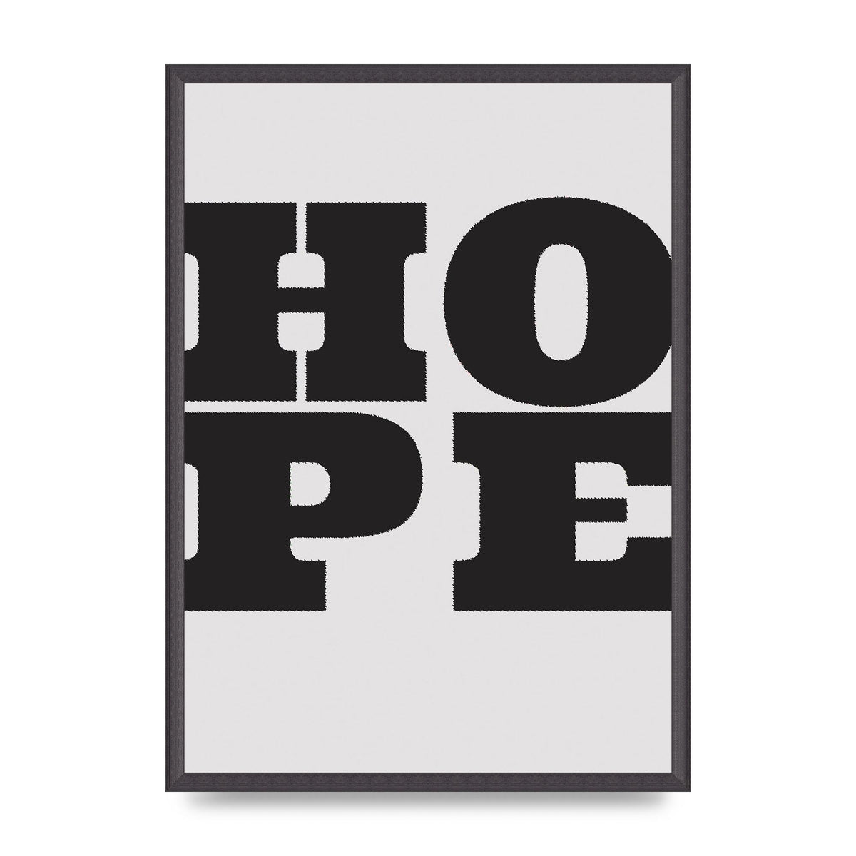 Hope Black Printed Poster - A2 framed