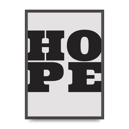 Hope Black Printed Poster - A2 framed