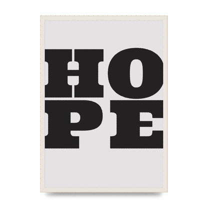 Hope Black Printed Poster - A2 framed