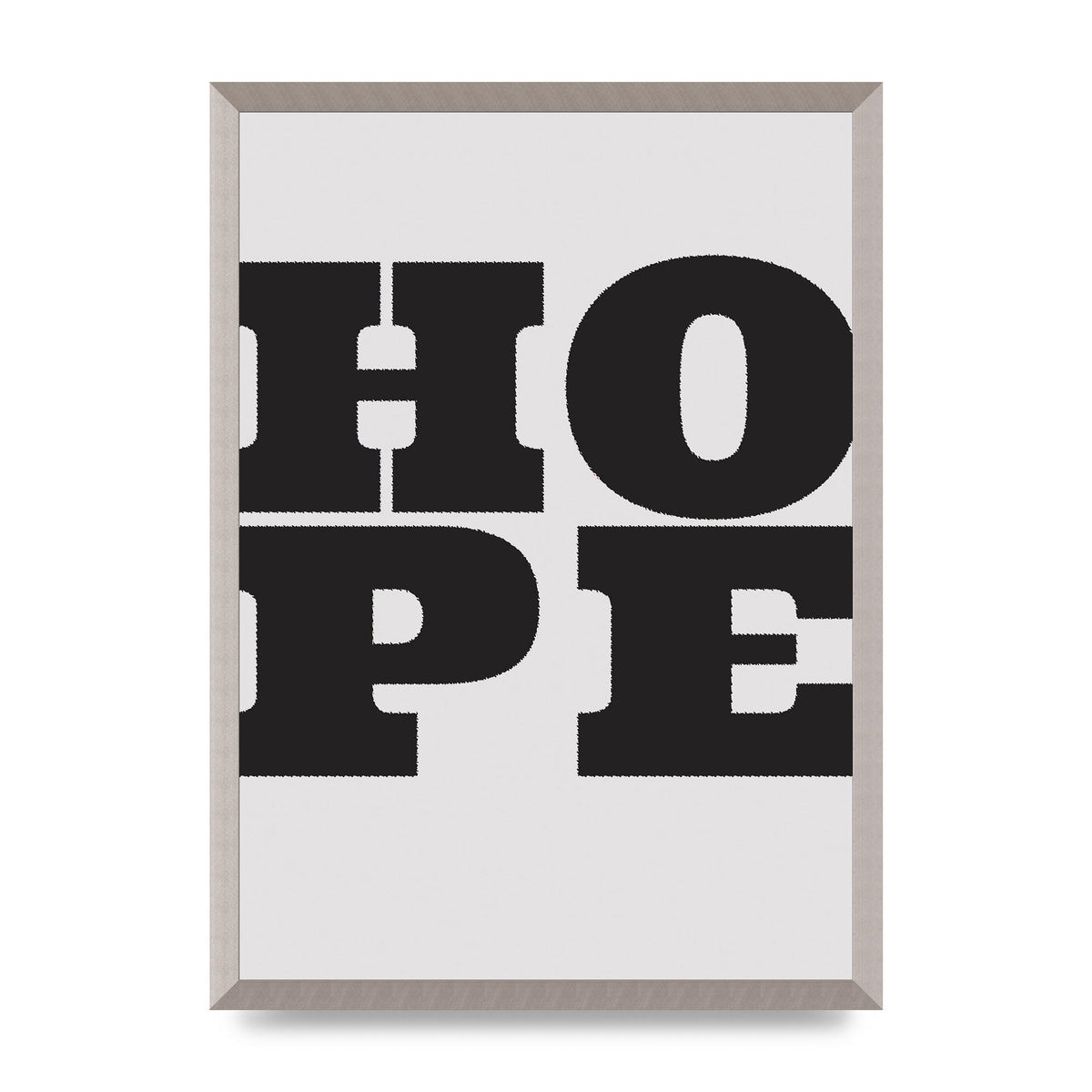 Hope Black Printed Poster - A2 framed