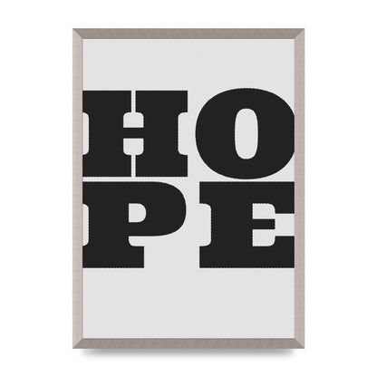 Hope Black Printed Poster - A2 framed