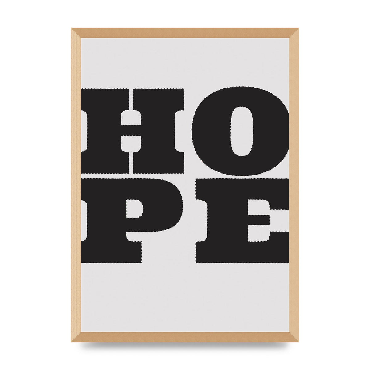 Hope Black Printed Poster - A2 framed