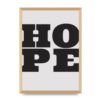 Hope Black Printed Poster - A2 framed