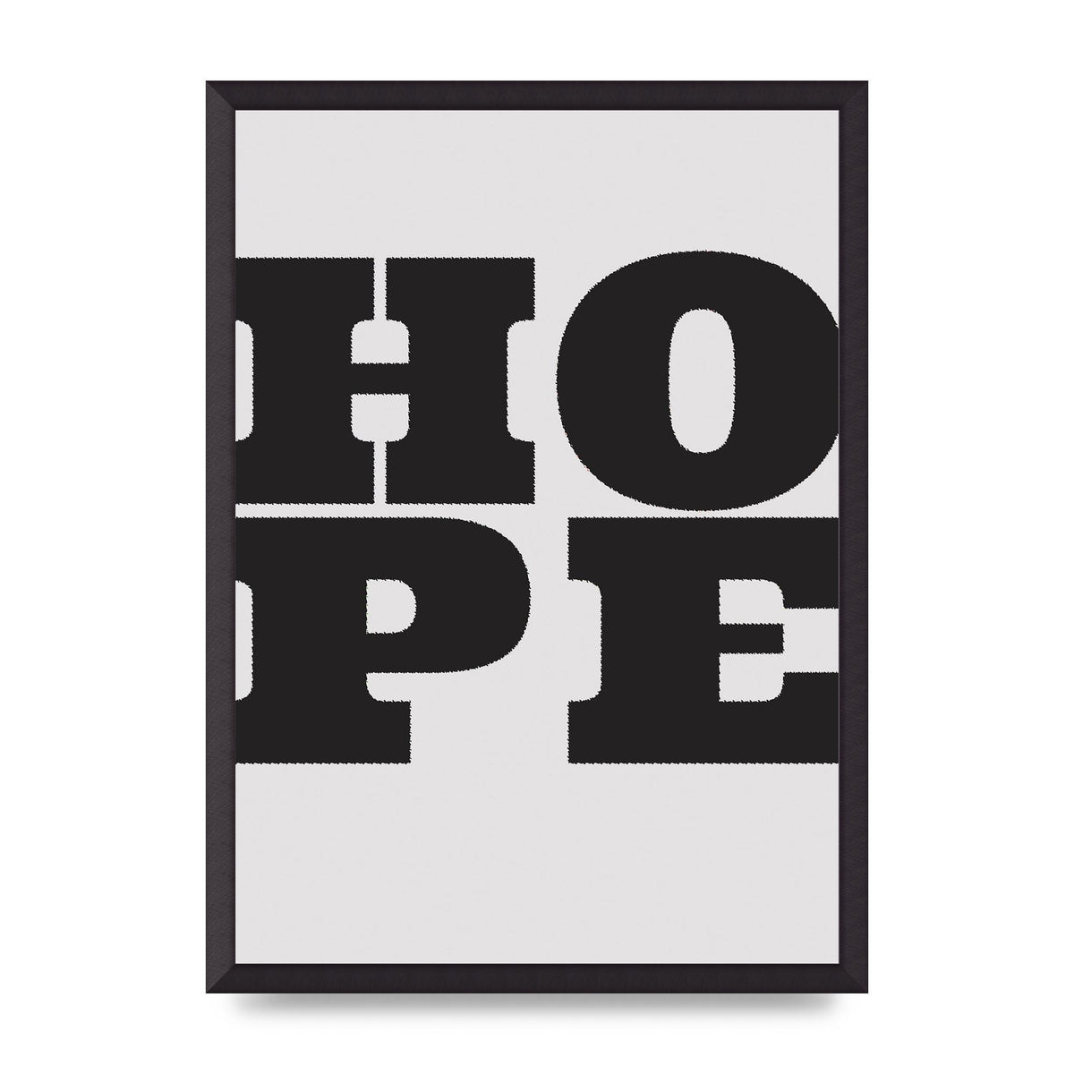 Hope Black Printed Poster - A2 framed