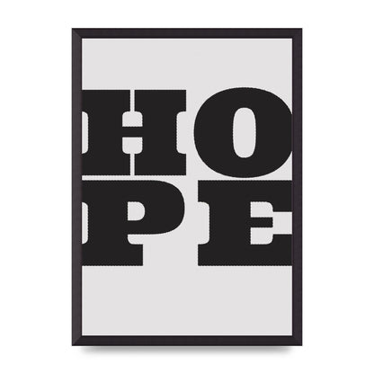Hope Black Printed Poster - A2 framed