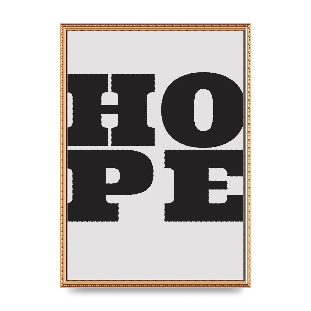 Hope Black Printed Poster - A2 framed