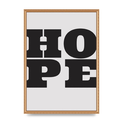 Hope Black Printed Poster - A2 framed