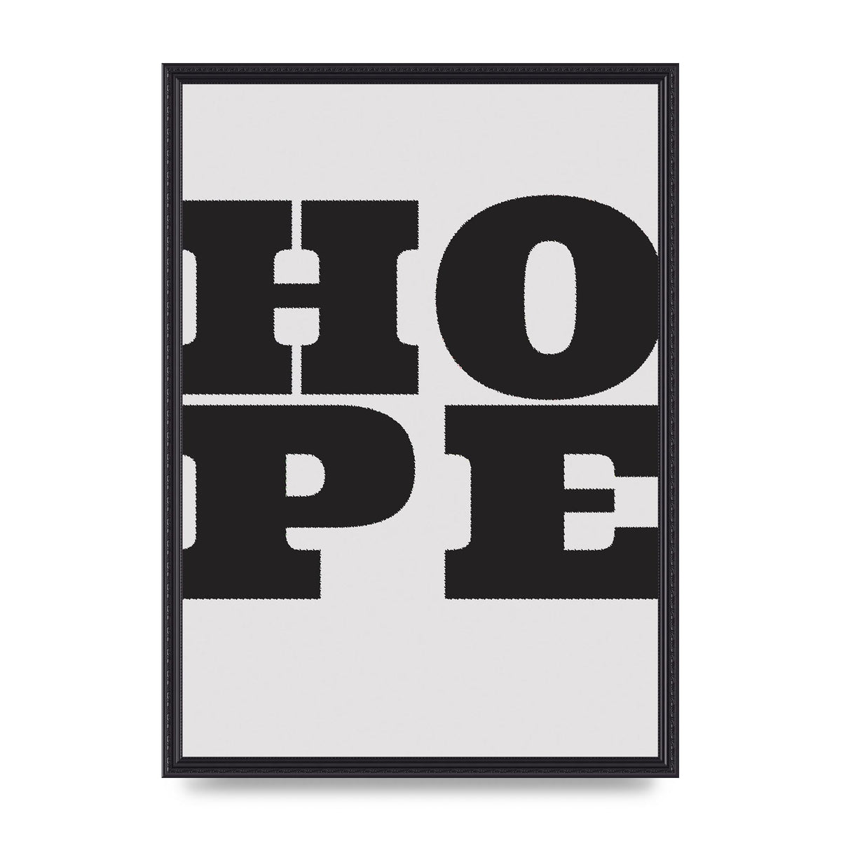 Hope Black Printed Poster - A2 framed
