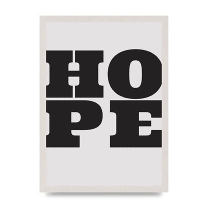 Hope Black Printed Poster - A3 framed