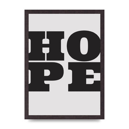 Hope Black Printed Poster - A3 framed