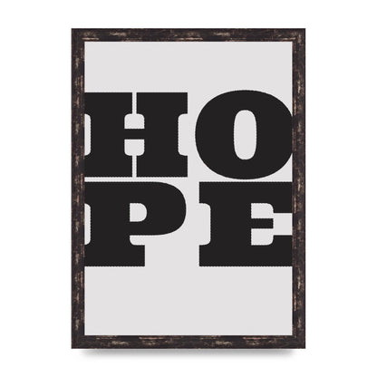 Hope Black Printed Poster - A3 framed