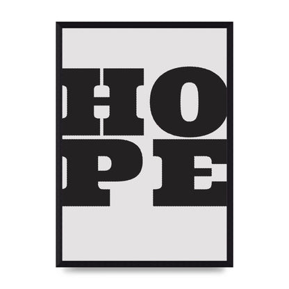 Hope Black Printed Poster - A3 framed