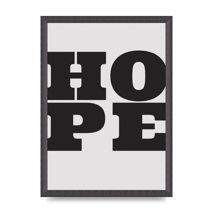 Hope Black Printed Poster - A3 framed