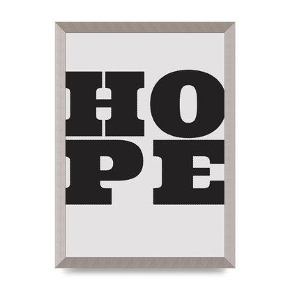 Hope Black Printed Poster - A3 framed