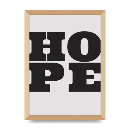 Hope Black Printed Poster - A3 framed