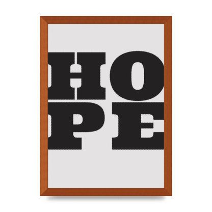 Hope Black Printed Poster - A3 framed