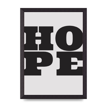 Hope Black Printed Poster - A3 framed