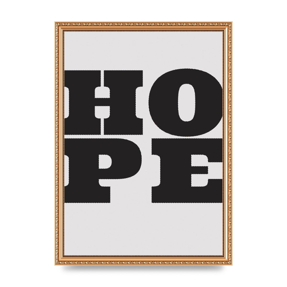 Hope Black Printed Poster - A3 framed
