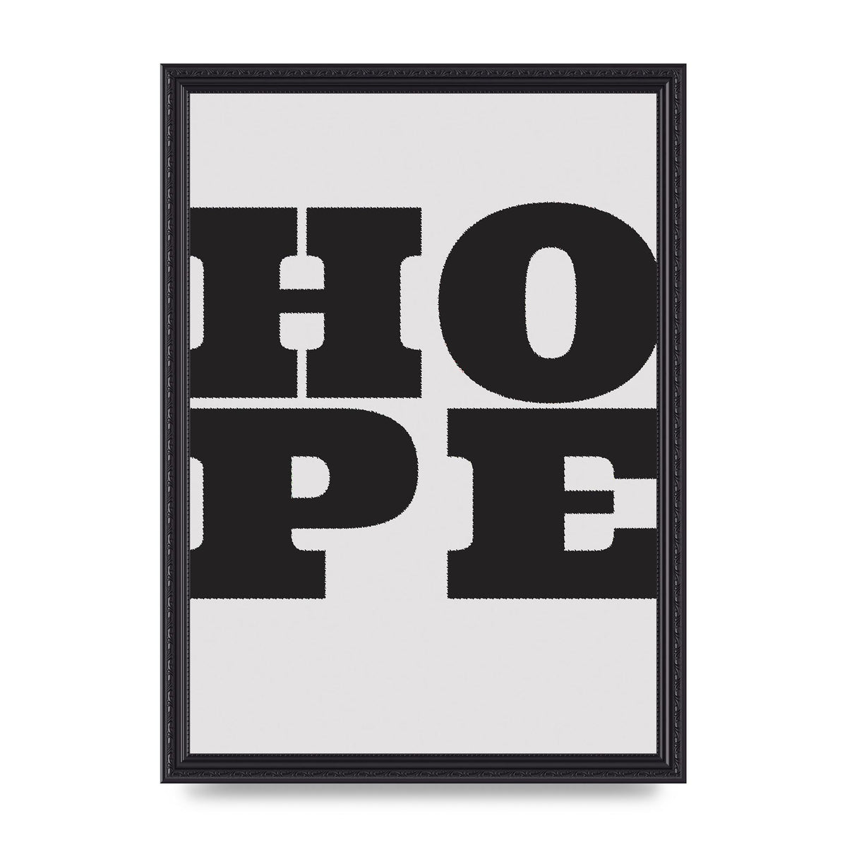 Hope Black Printed Poster - A3 framed