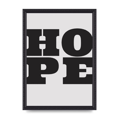 Hope Black Printed Poster - A3 framed