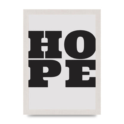 Hope Black Printed Poster - A4 framed