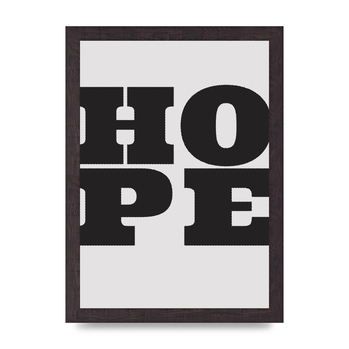 Hope Black Printed Poster - A4 framed