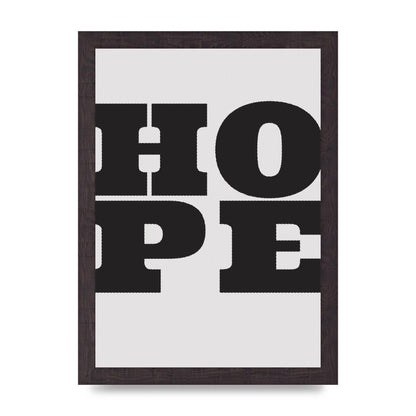Hope Black Printed Poster - A4 framed