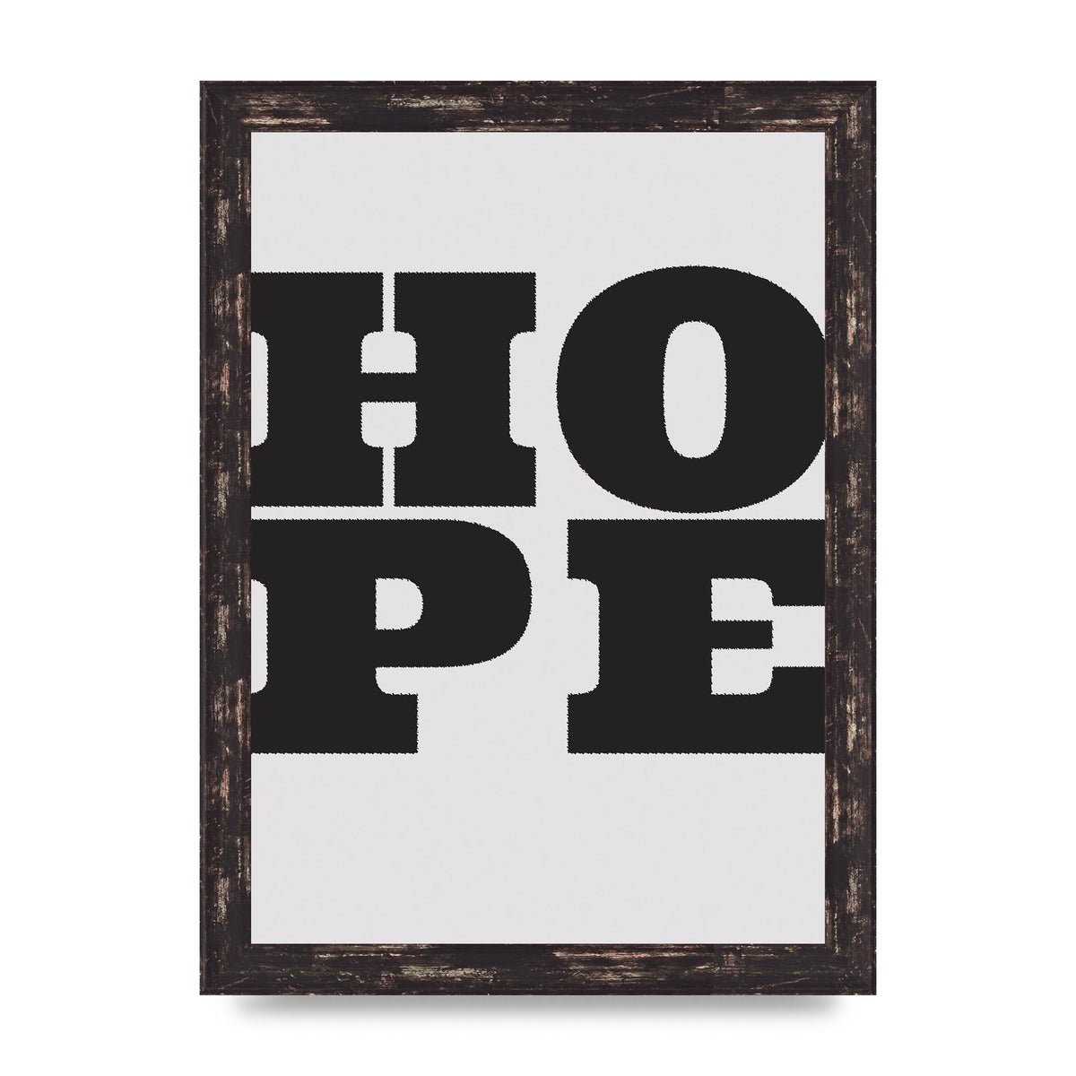 Hope Black Printed Poster - A4 framed