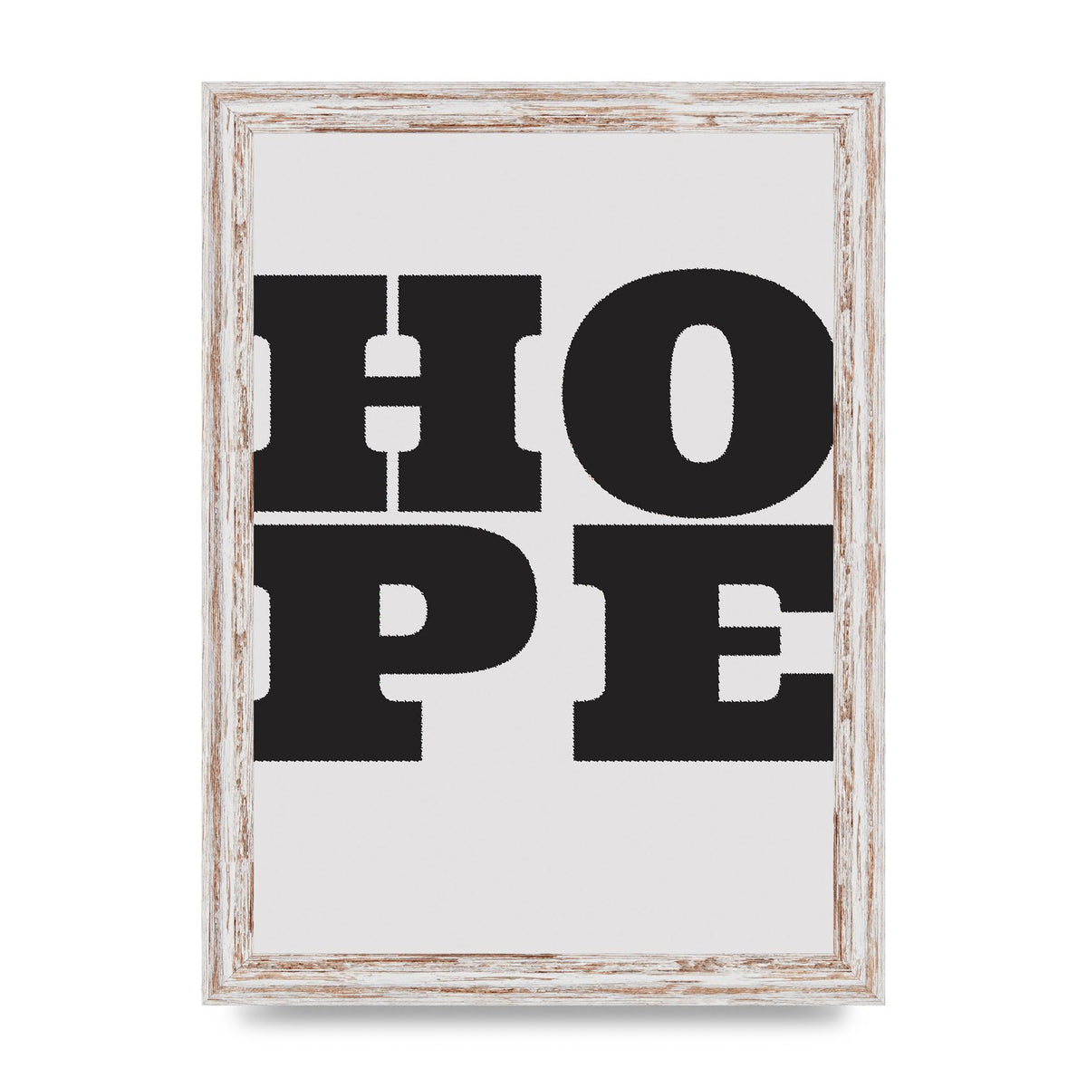 Hope Black Printed Poster - A4 framed