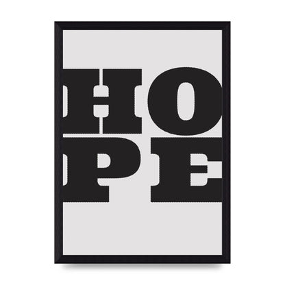 Hope Black Printed Poster - A4 framed