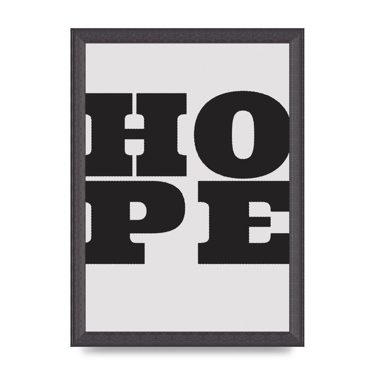 Hope Black Printed Poster - A4 framed
