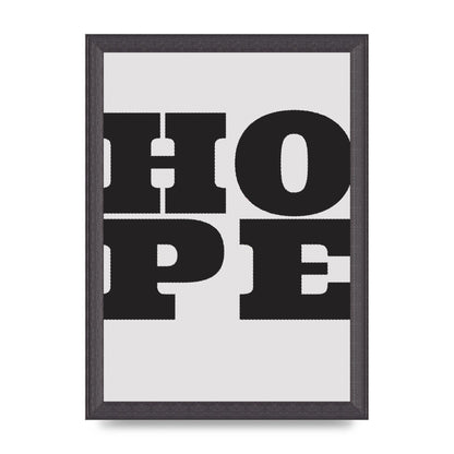 Hope Black Printed Poster - A4 framed