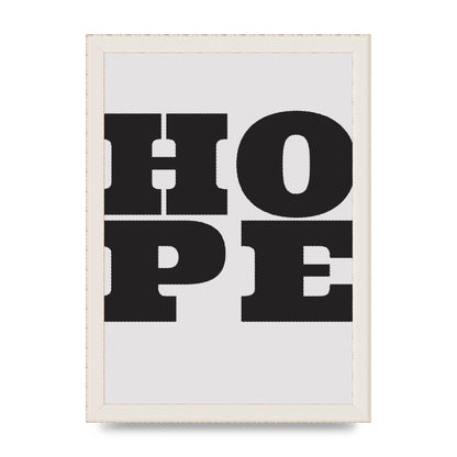 Hope Black Printed Poster - A4 framed