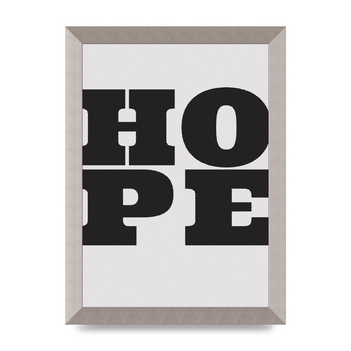 Hope Black Printed Poster - A4 framed