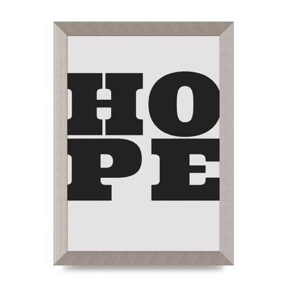 Hope Black Printed Poster - A4 framed