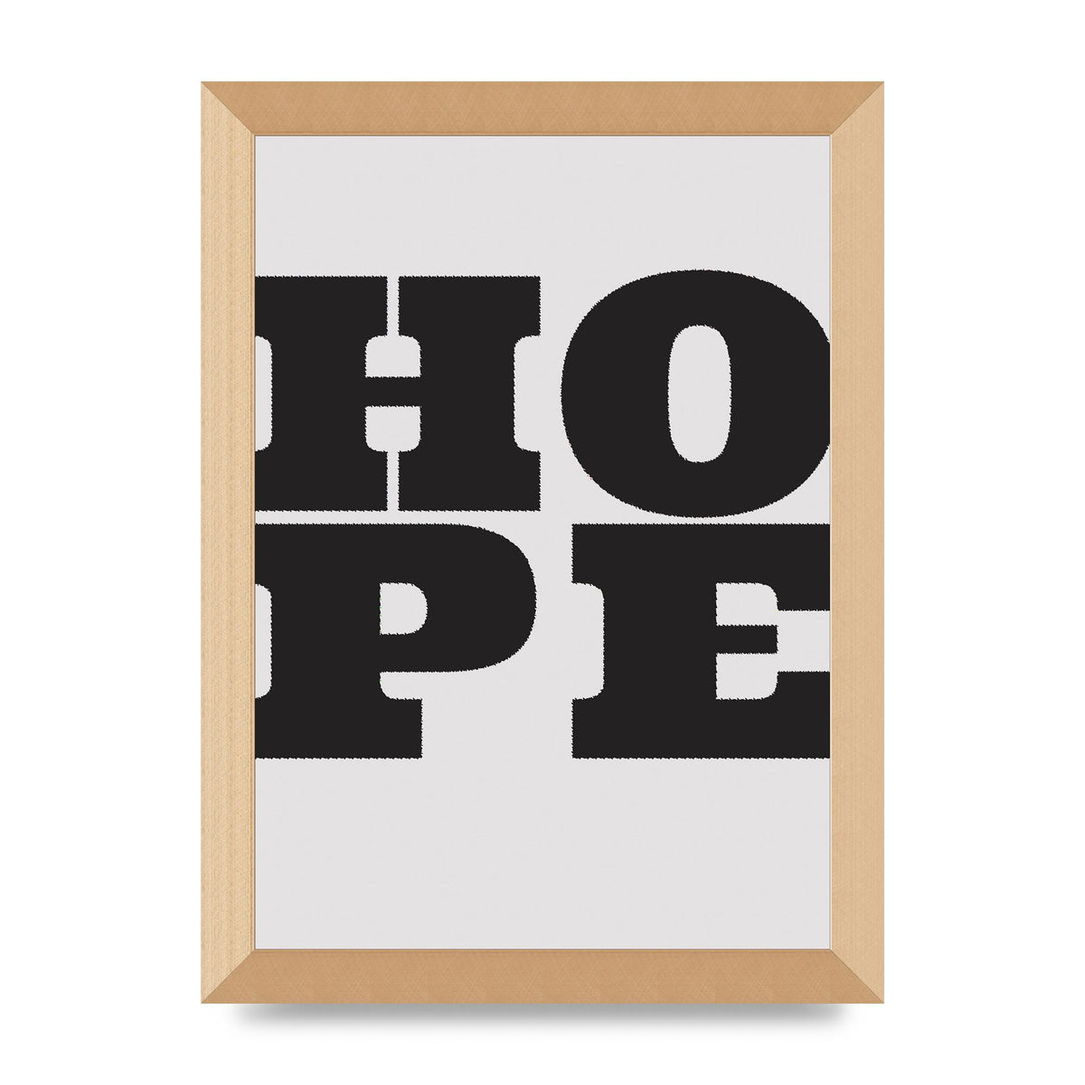 Hope Black Printed Poster - A4 framed
