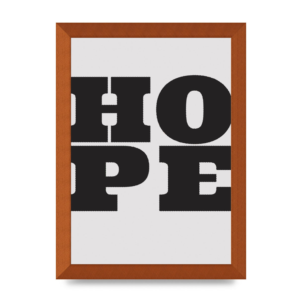Hope Black Printed Poster - A4 framed