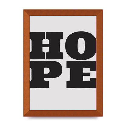 Hope Black Printed Poster - A4 framed