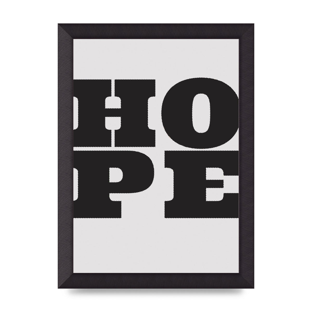 Hope Black Printed Poster - A4 framed