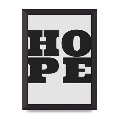 Hope Black Printed Poster - A4 framed