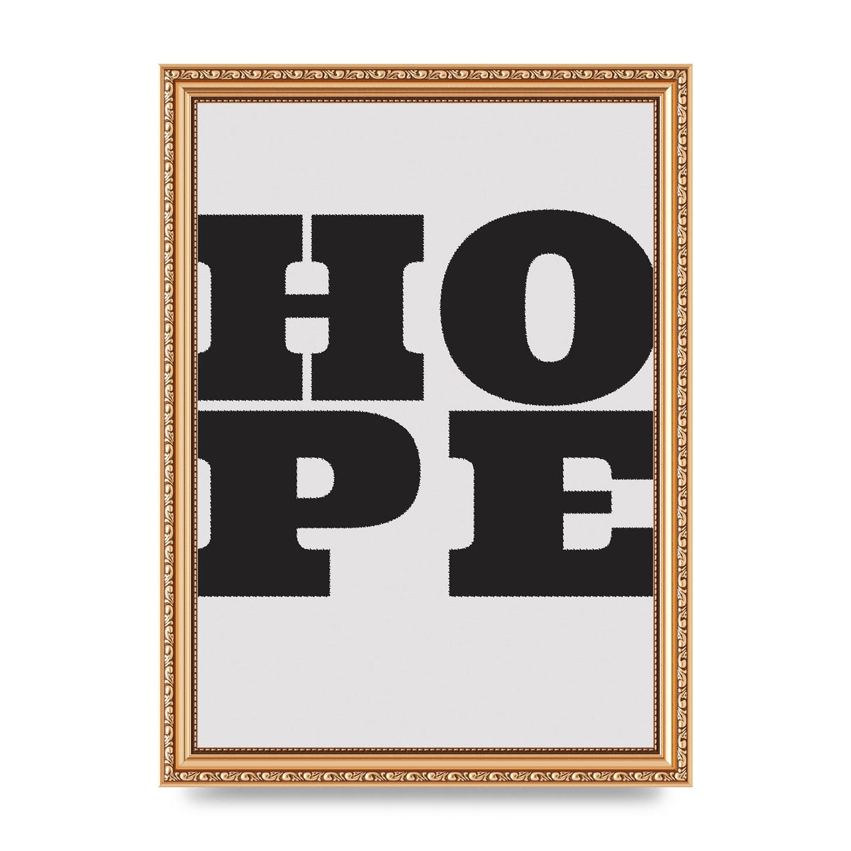 Hope Black Printed Poster - A4 framed