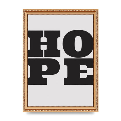 Hope Black Printed Poster - A4 framed