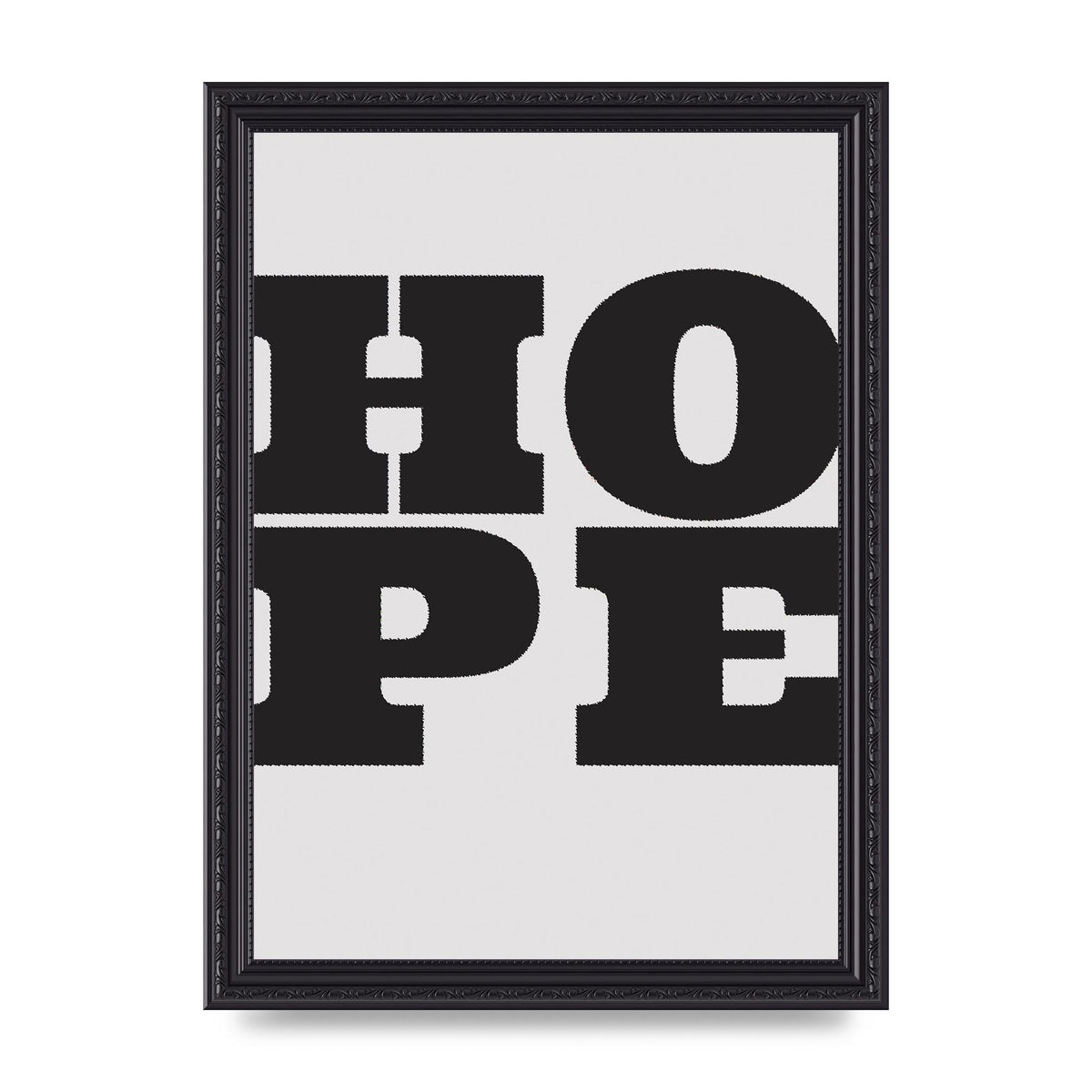Hope Black Printed Poster - A4 framed