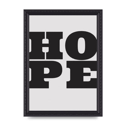 Hope Black Printed Poster - A4 framed