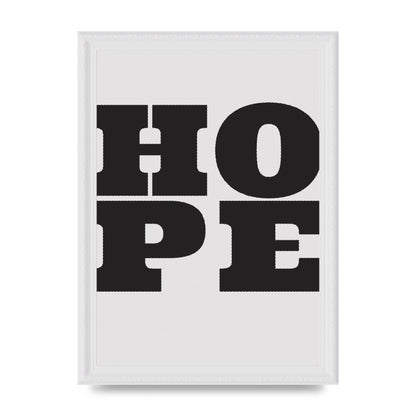 Hope Black Printed Poster - A4 framed