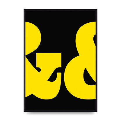 Ampus And Yellow Black Wall Art - A2 framed