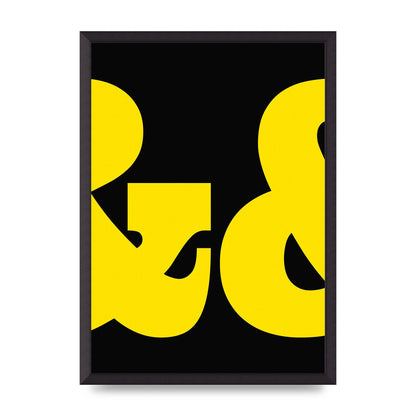 Ampus And Yellow Black Wall Art - A2 framed